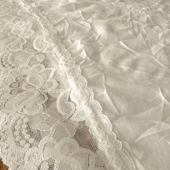 Maurices Plus Size 2X CREAM Ivory Stretchy Crinkle Lace Cami - Picture 6 of 11